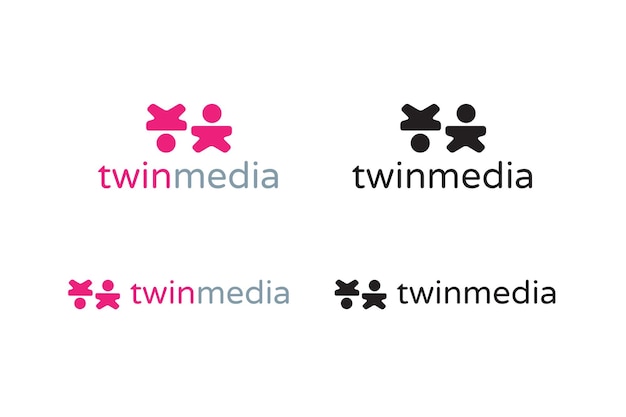 Twin media-logo sjabloon