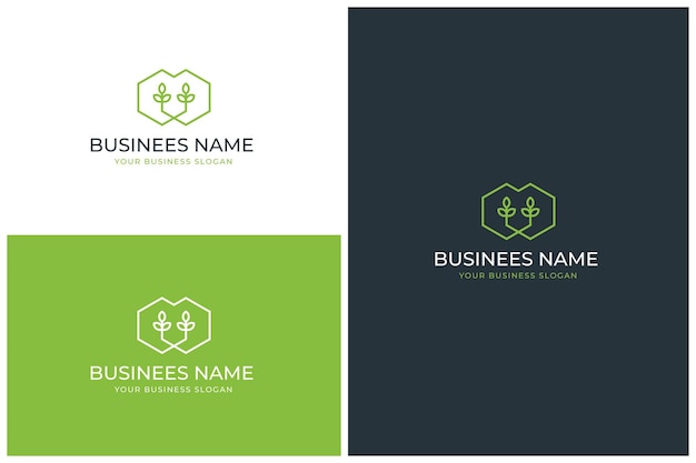 Twin plants logo design