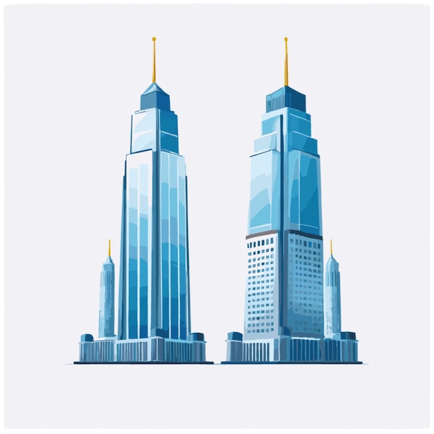 Vector twin towers illustration vector