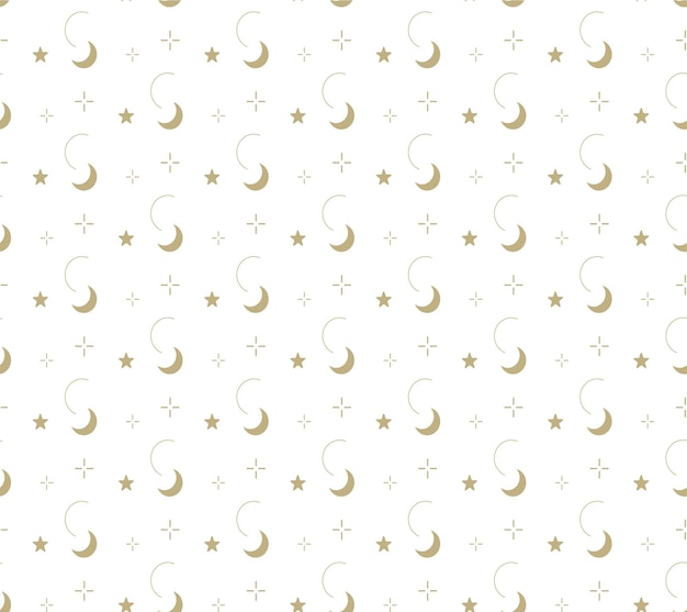 Vector twinkle gold baby seamless pattern with star