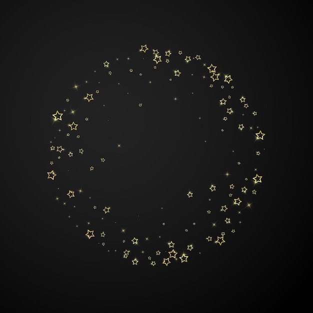 Vector twinkle stars scattered around randomly