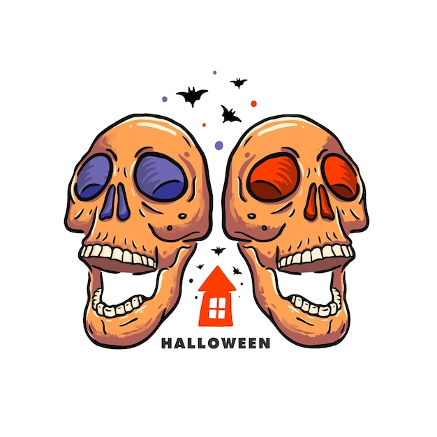 Twins Halloween Skull