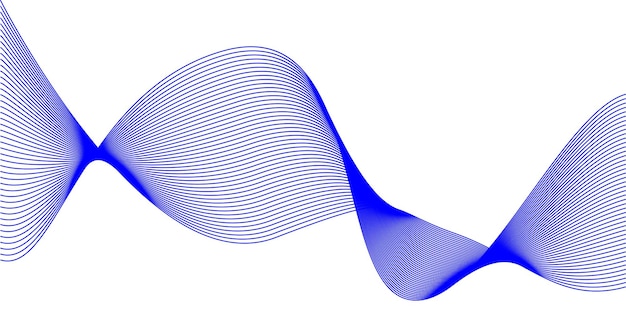 Вектор Скрученные кривые линии с смешанными эффектами технология абстрактных линий на белом фоне