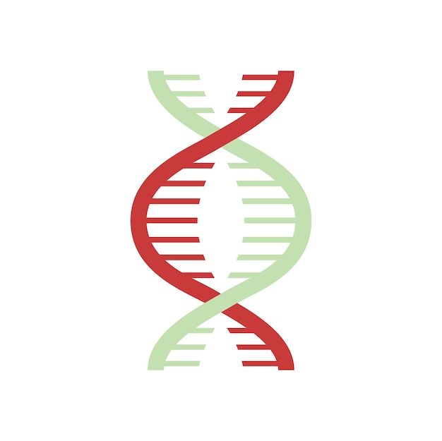 Twisted Dna-molecuul geïsoleerd genetische code icoon