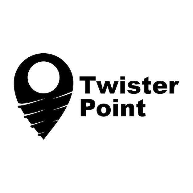 Vettore design del logo del punto twister