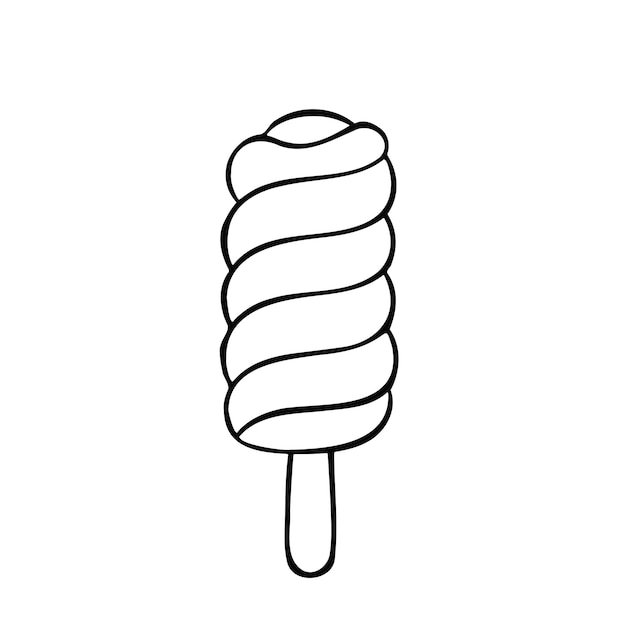 Мороженое Twister эскимо и векторная иллюстрация