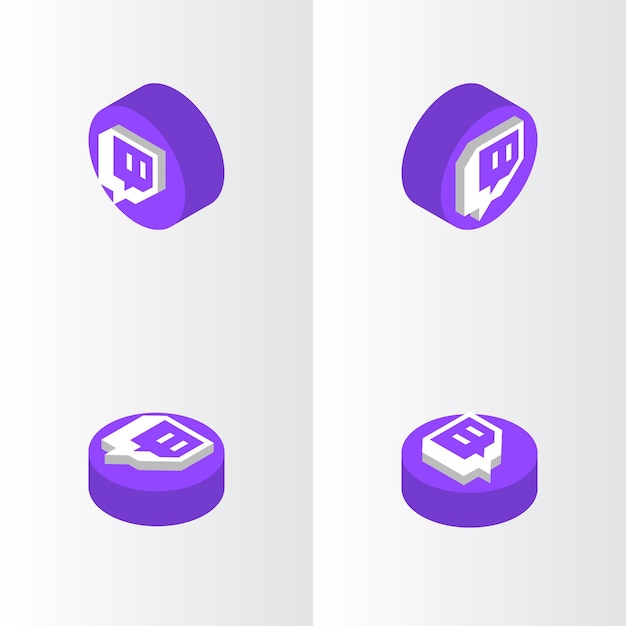 Twitch 3d-pictogram