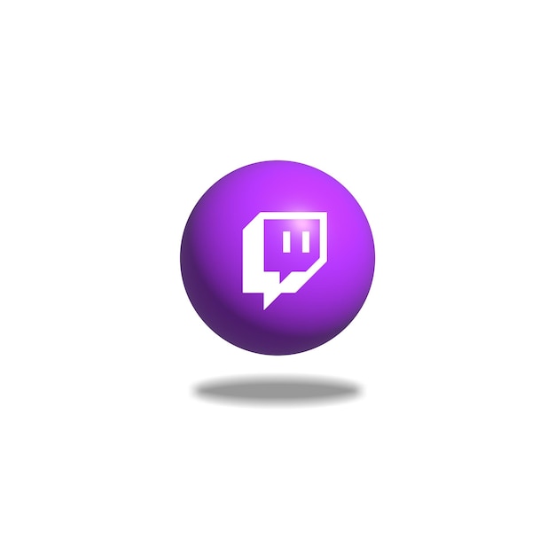 Vettore iconica della sfera twitch 3d.