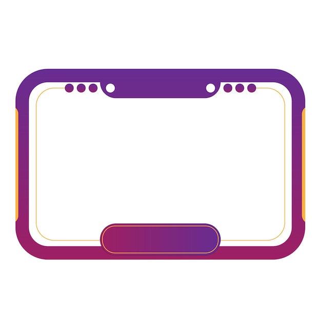 Vector twitch border streaming overlay background transparent art