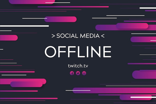 Vector twitch offline abstract banner