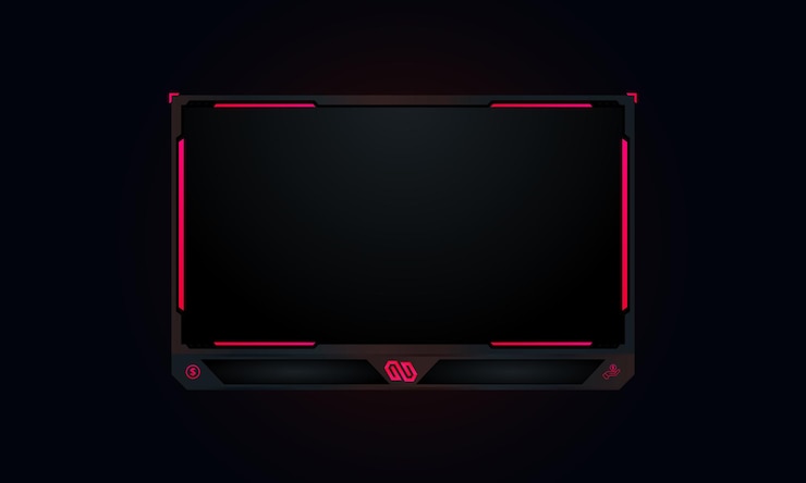 Vector twitch overlay live stream template