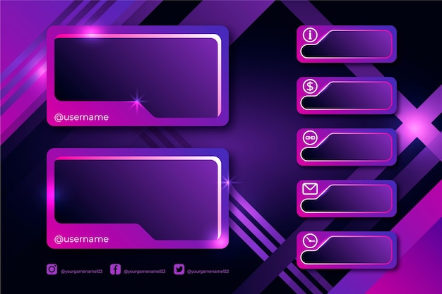 Vector twitch stream panel