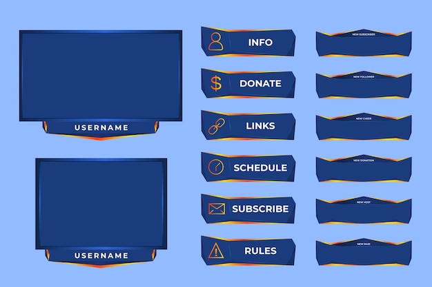 Twitch stream panels collection