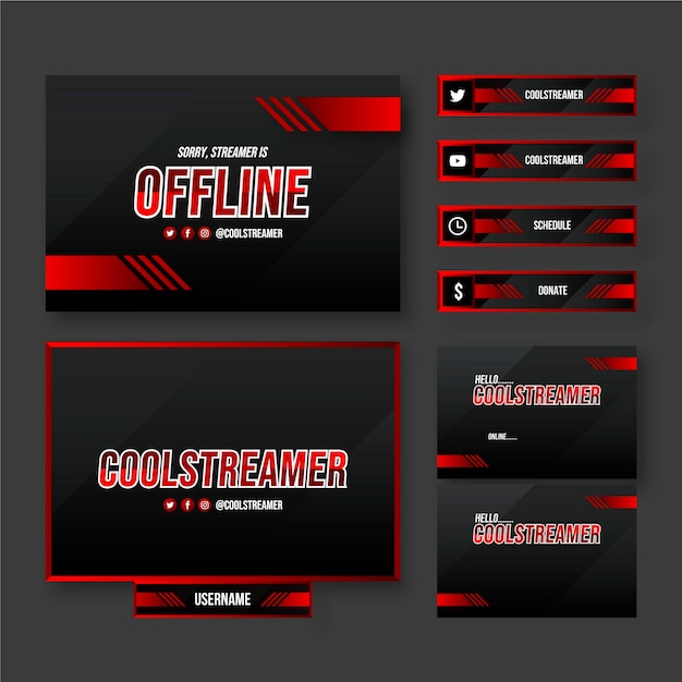 Twitch stream panels concept