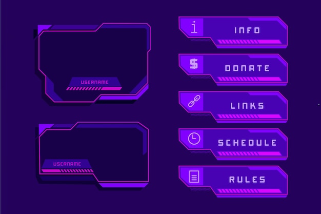 Vector twitch stream panels