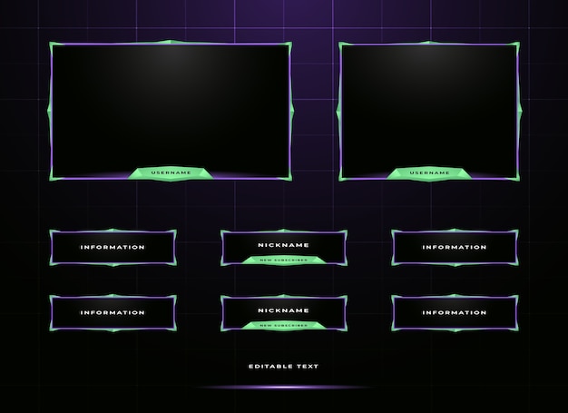 Twitch streamer paneeloverlay-set