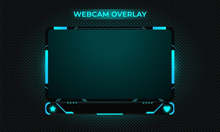 Vector twitch webcam overlay template