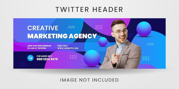 Twitter header template for corporate business