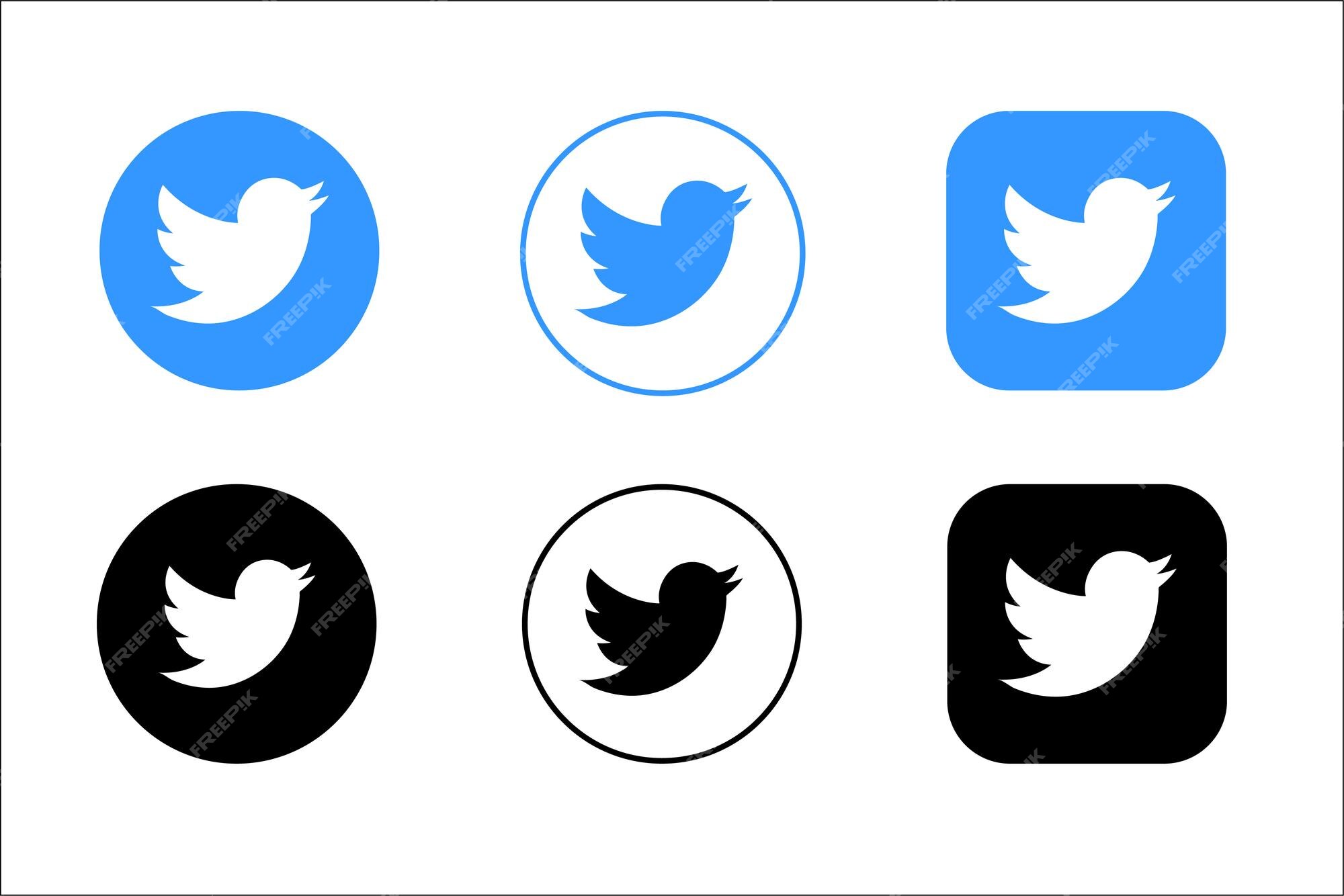 Premium Vector | Twitter icons, twitter logo, twitter, symbols