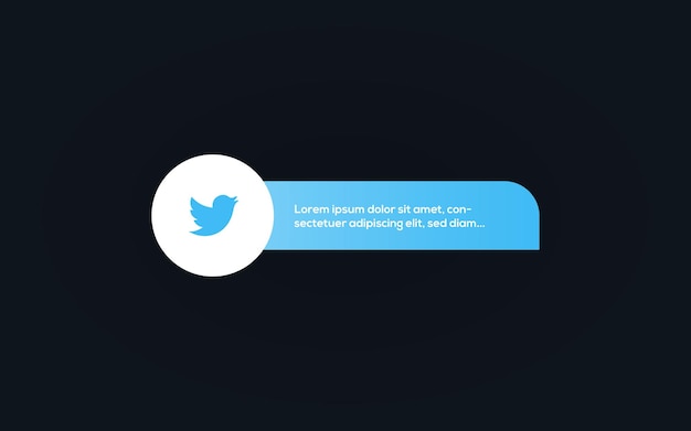 Vector twitter label design