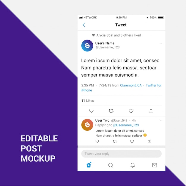 Twitter Post Mockup