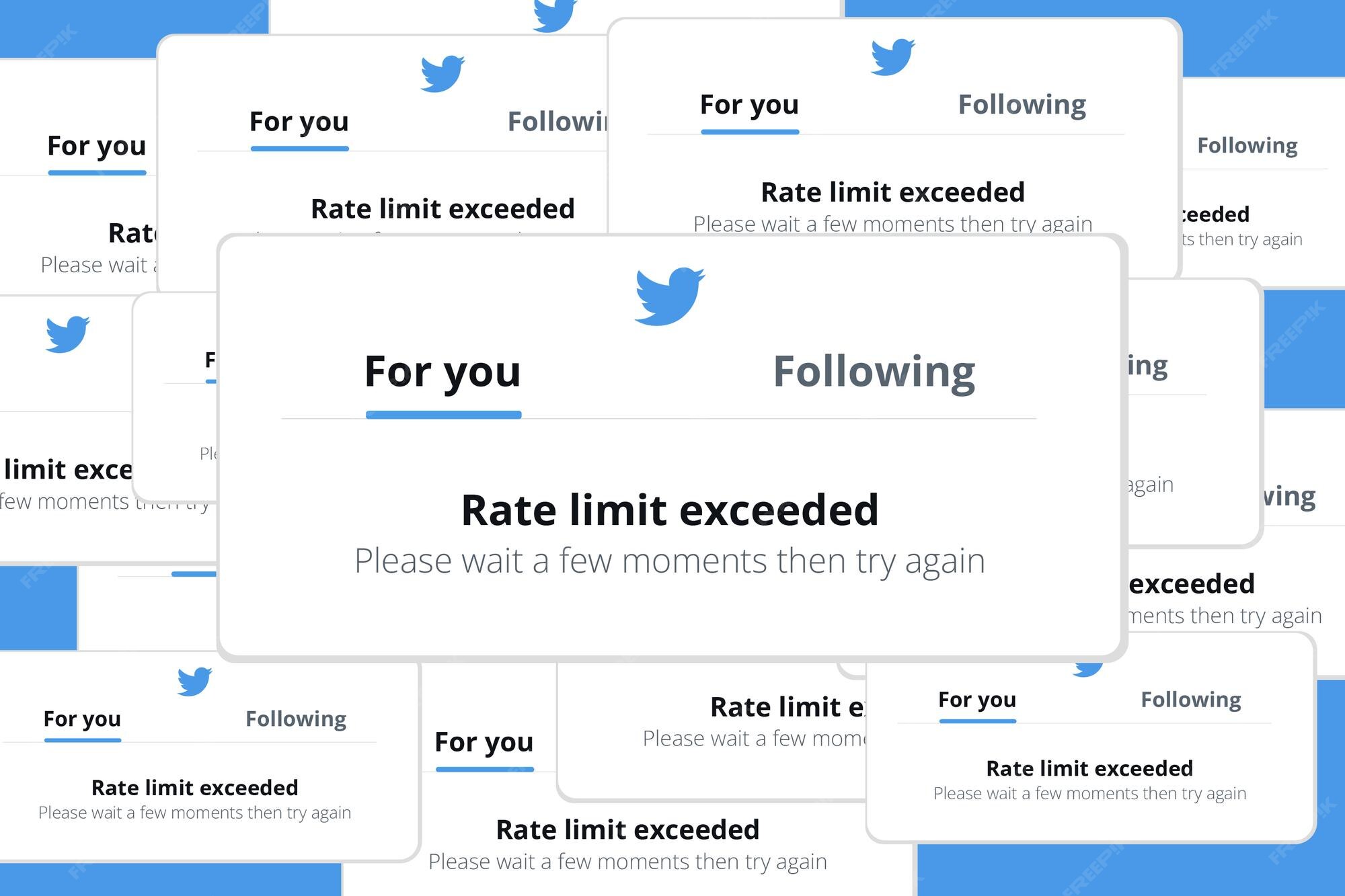 Premium Vector Twitter rate limit exceeded