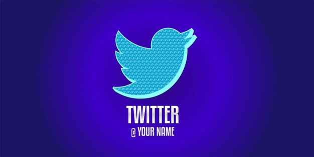 Twitter Social Media logo Design Template