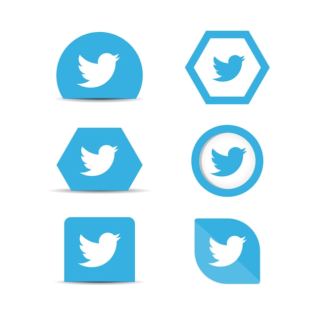 Twitter social media logo icon technology, network. background, Vector illustration, Like, Share