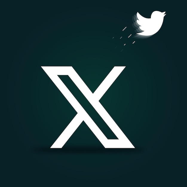 Vettore vettore del logo twitter x