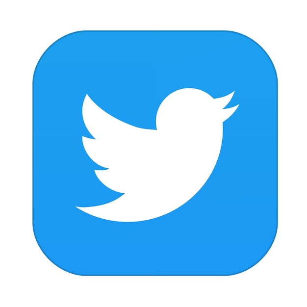 Icona dell'app twitter logo dei social media illustrazione vettoriale