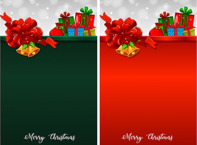 Two background with christmas presents