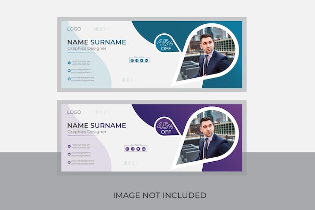 Two banners for a business card that says'logo '