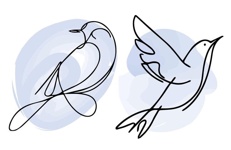 Vector two birds, one of which is a bird.