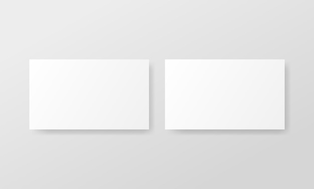 Two blank horizontal business cards.