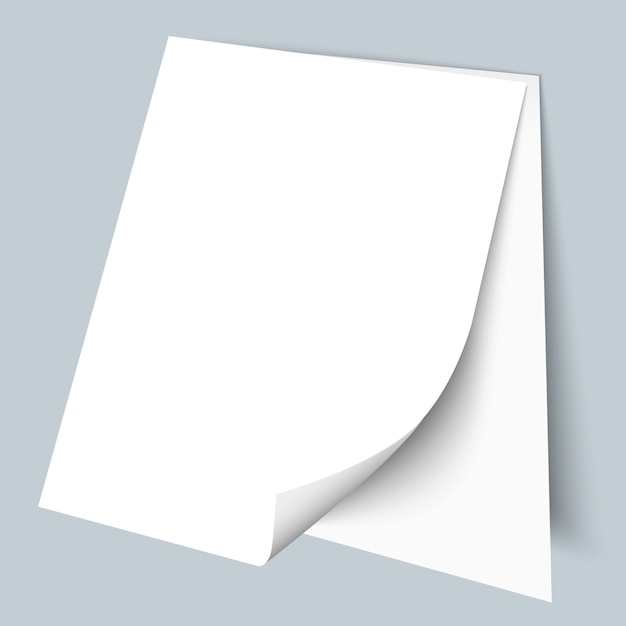 Vector two blank sheets of paper