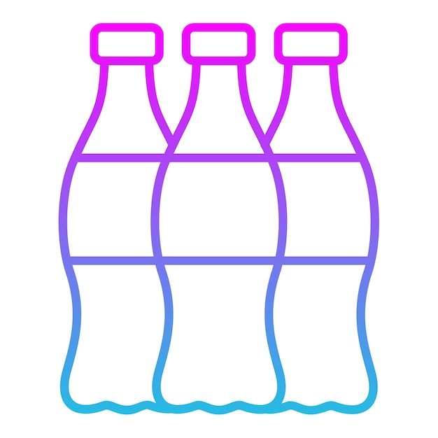 Vector two bottles of soda are in the water one of which is blue