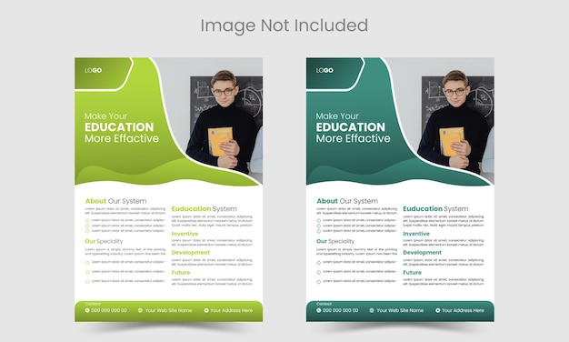 Two brochures that say'image not included '