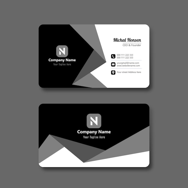 two business cards with the logo for the company name on them