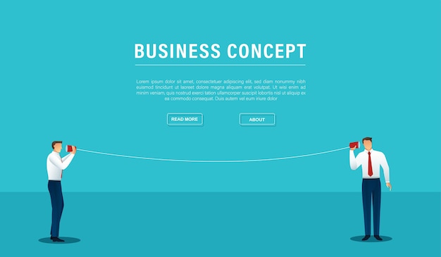 Two business communication. connection concept