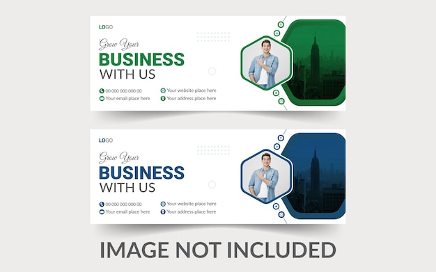 Два бизнес-флаера о продукте под названием «зеленый экран».