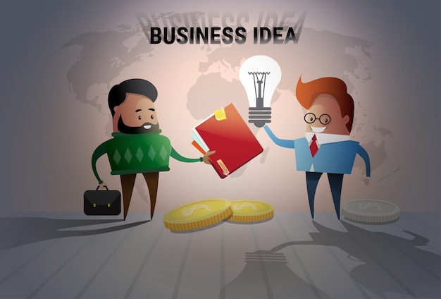 Two business man new idea concept