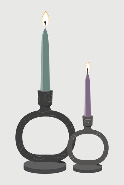 Two candles sticker