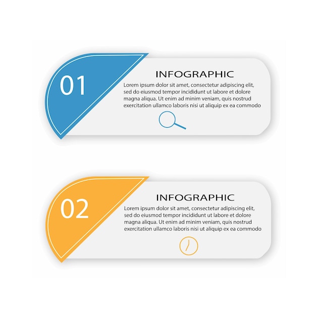 Two circle options or steps template Vector illustration Can be used for workflow layout diagram