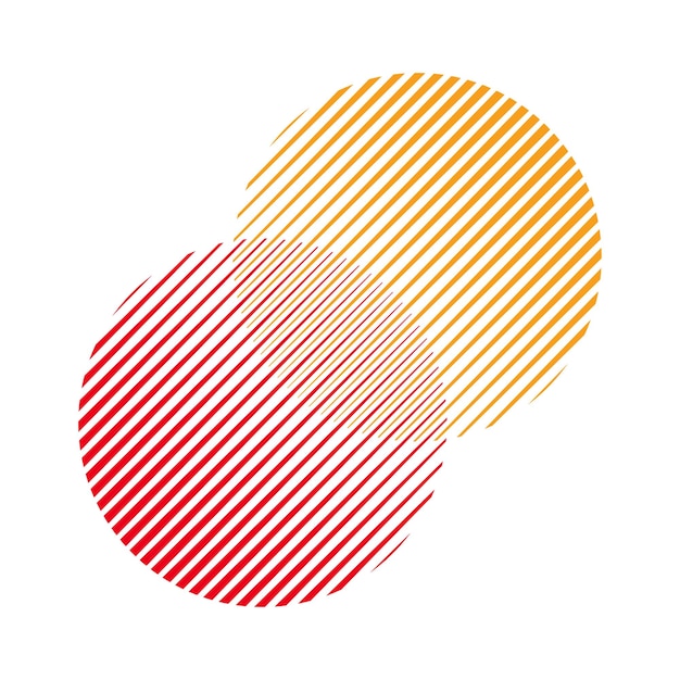 Two circles with transition Abstract simple logo for app or business