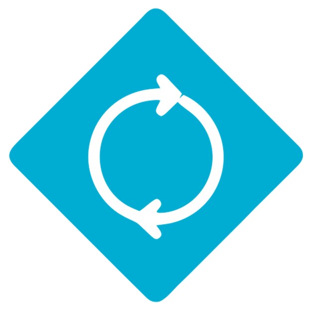 Vector two circular arrow icon