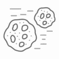 Vector two cookie dough with a gray outline and a white drawing of a cookie with the words  yogurt  on it