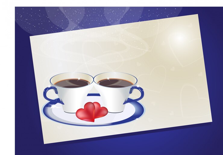 वेक्टर two cups of coffee