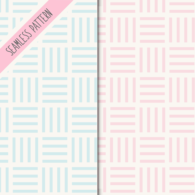 Two cute geometric seamless patterns