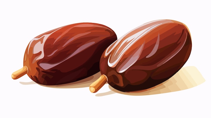 Vector two dates placed side by side on white background