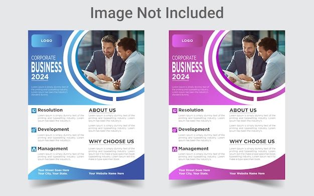 Two flyers for a corporate business meeting
